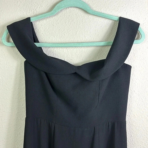 Show Me Your Mumu The Upton Off Shoulder Maxi Black Dress w/ side Slit size S - Picture 5 of 15